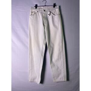 Levi's 550 White Denim Light Wash Straight Leg Relaxed Fit Jeans Women's 31/30